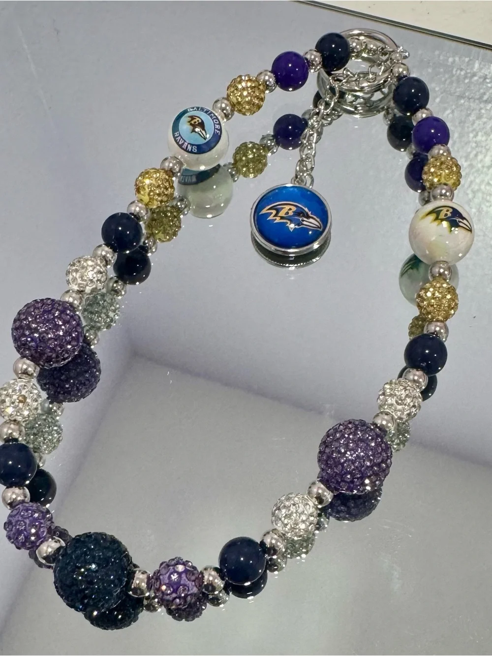 New Gold Ravens Crystal Embellished Phone Chain